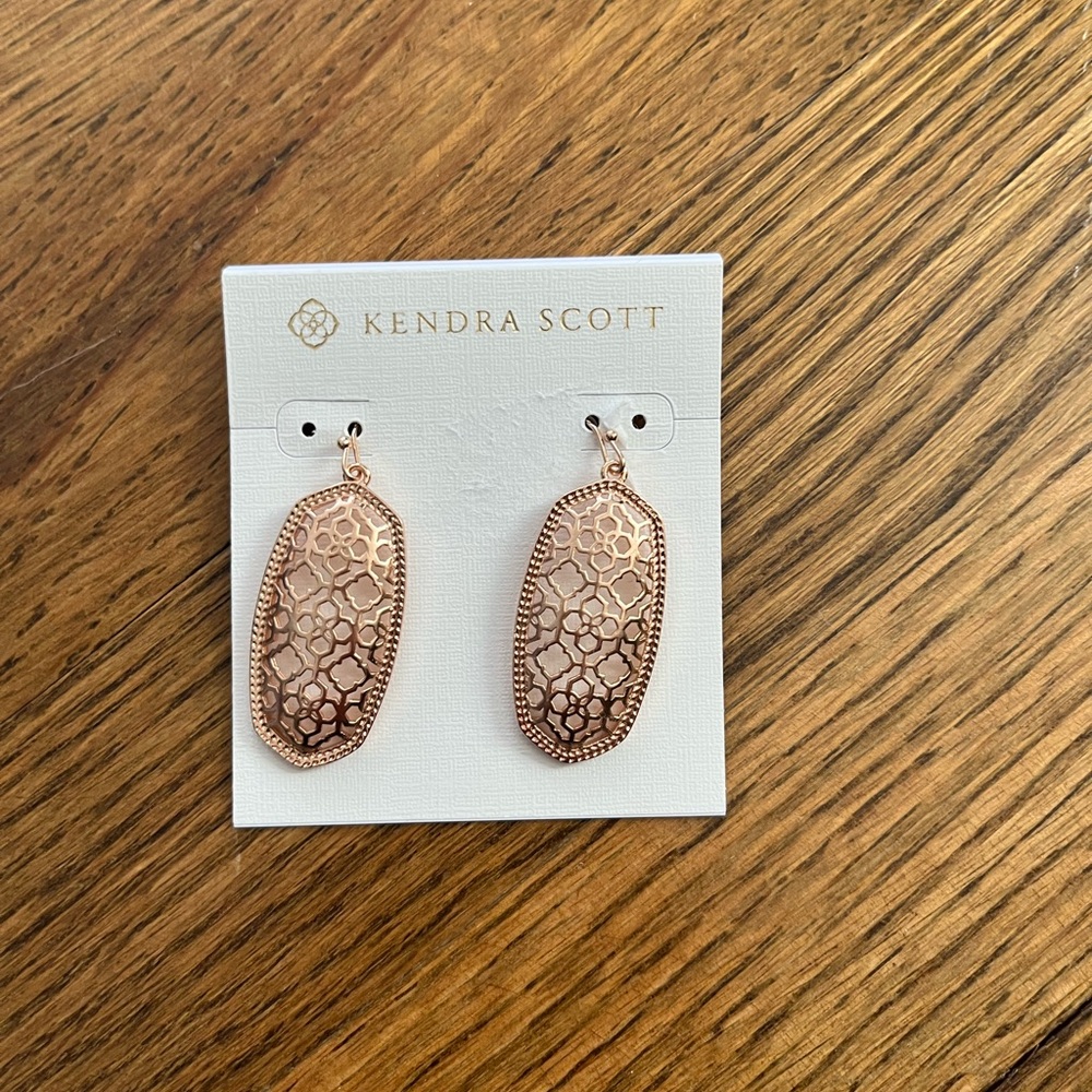 Kendra Scott Elle Earrings Filigree Rose Gold
